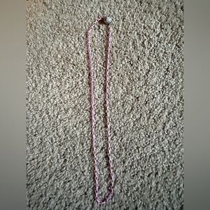 Chic Pink Chain Necklace